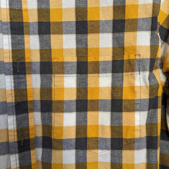 Def Leppard Hysteria Music Band Custom Yellow Flannel Button Down Shirt Sz M - Picture 4 of 6